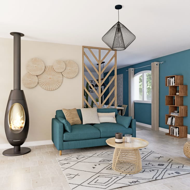 Maisons du Monde Stockholm - Estantería desigual 6 compartimentos de madera de sheesham Ahorra y exporta