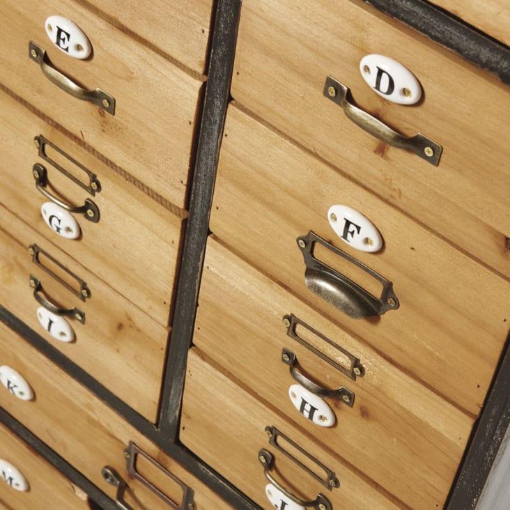 Maisons du Monde HAROLD - Mueble organizativo de 12 cajones con ruedas Libre de impuestos