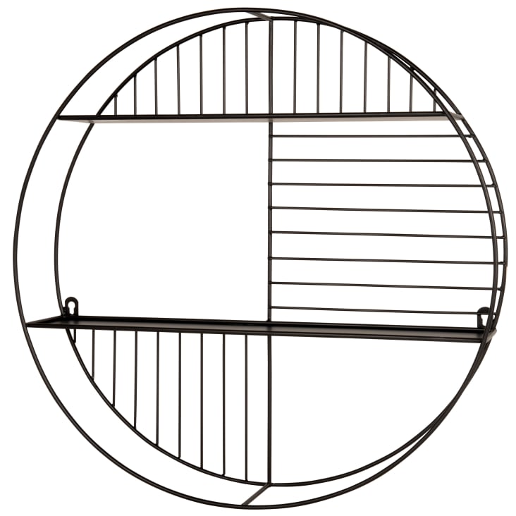 Maisons du Monde TERRENCE - Estantería de pared redonda de metal negro En línea