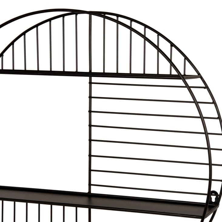 Maisons du Monde TERRENCE - Estantería de pared redonda de metal negro En línea