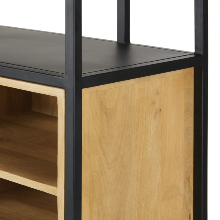 Maisons du Monde Wayampi - Estantería de madera de mango macizo y metal negro Rebajas