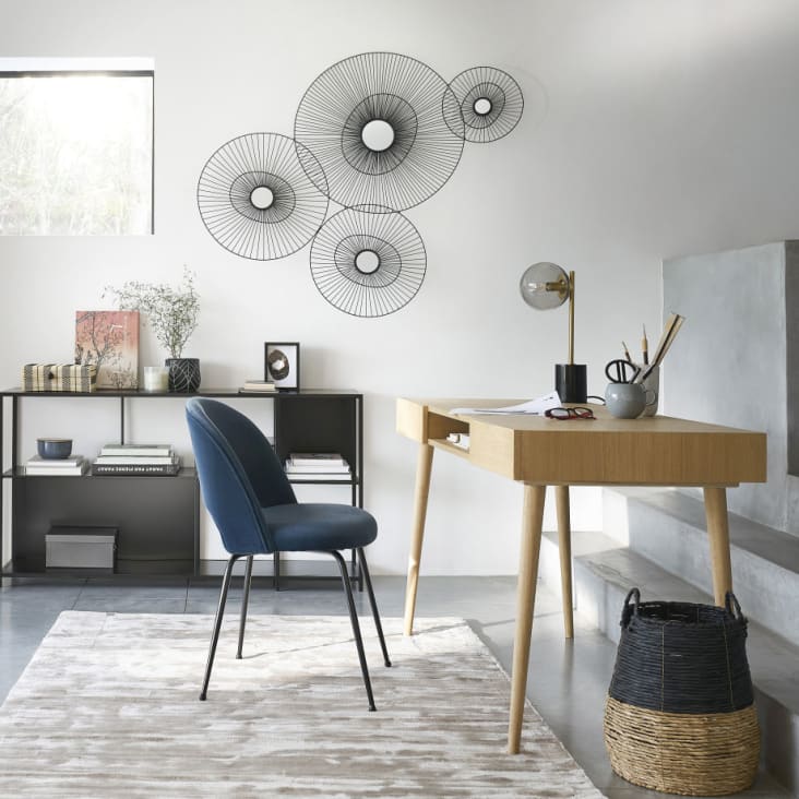 Maisons du Monde Simply - Estantería baja de metal fino negro Rebajas baratas