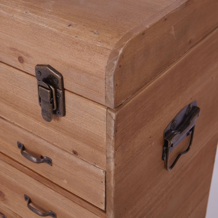 Maisons du Monde MARTIGUES - Pequeño mueble baúl con 6 cajones de abeto Mejor oferta