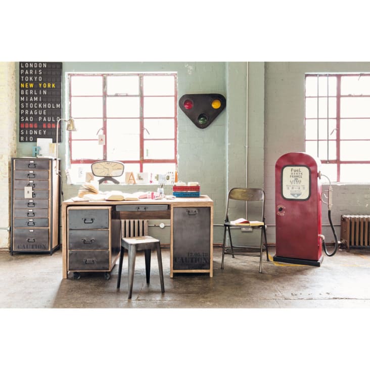 Maisons du Monde Californie - Bomba de combustible decorativa de metal rojo An. 51 cm CALIFORNIE Envío gratis