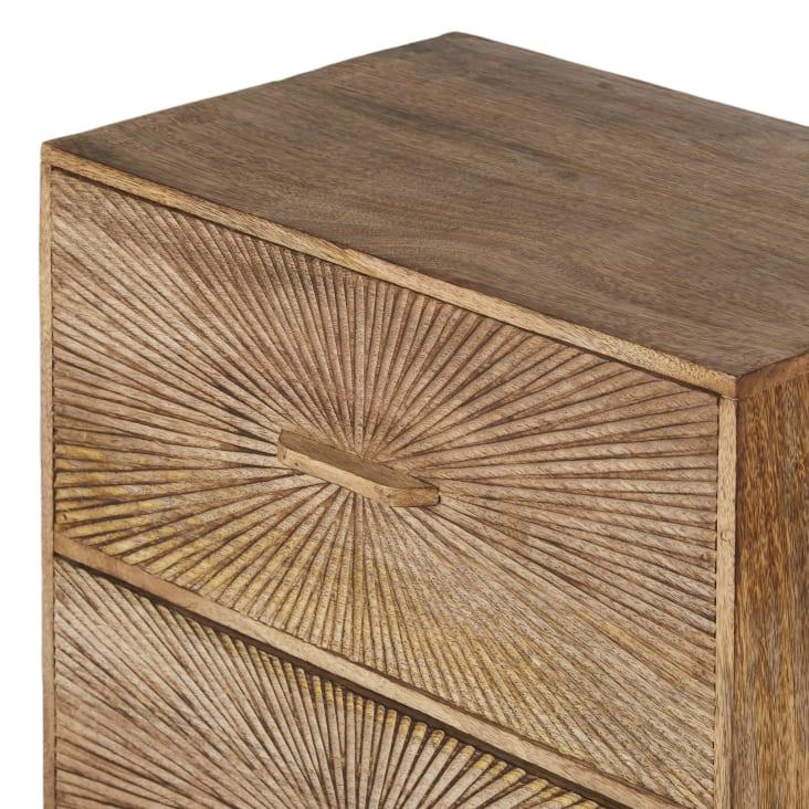 Maisons du Monde LOUISON - Cajonera pequeña marrón con 3 cajones Oferta especial