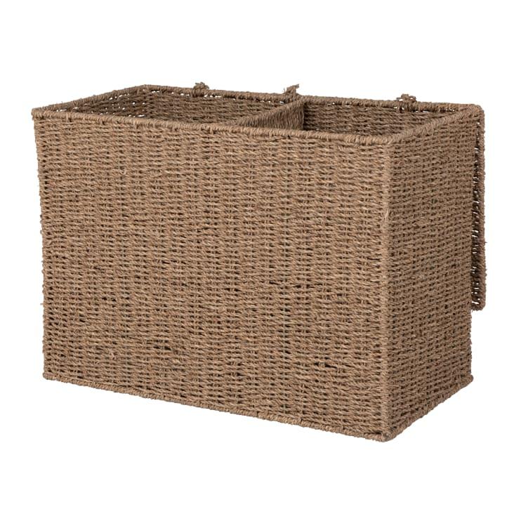 Maisons du Monde USSEL - Baúl de junco de mar trenzado y metal reciclado Promoción por tiempo limitado