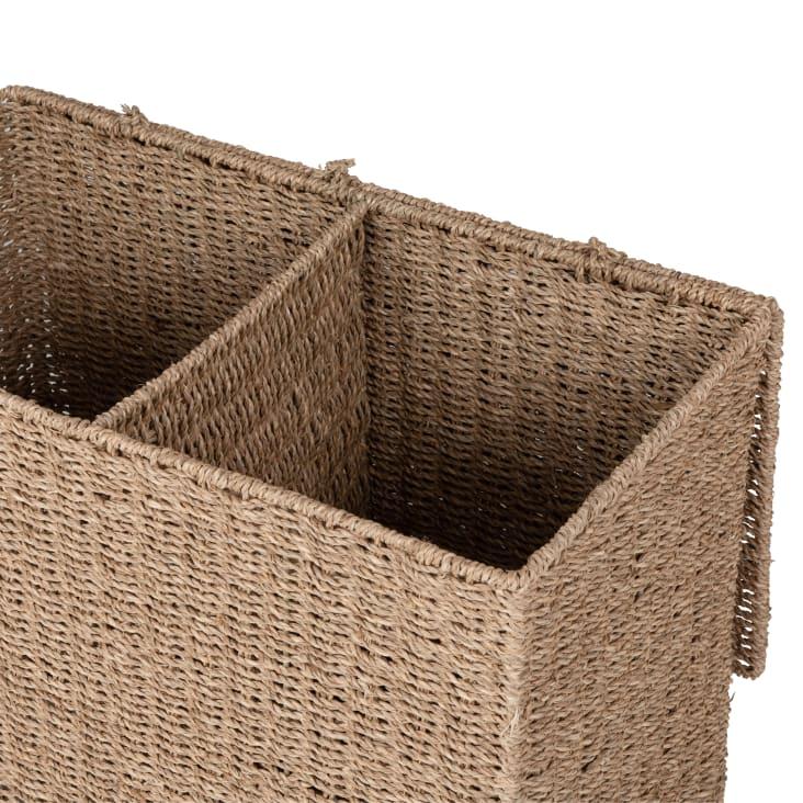 Maisons du Monde USSEL - Baúl de junco de mar trenzado y metal reciclado Promoción por tiempo limitado