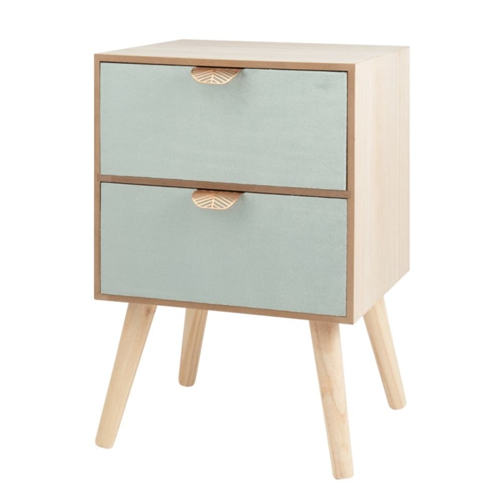 Maisons du Monde PRAYA - Cajonera con 2 cajones de terciopelo y metal Oferta especial de fábrica