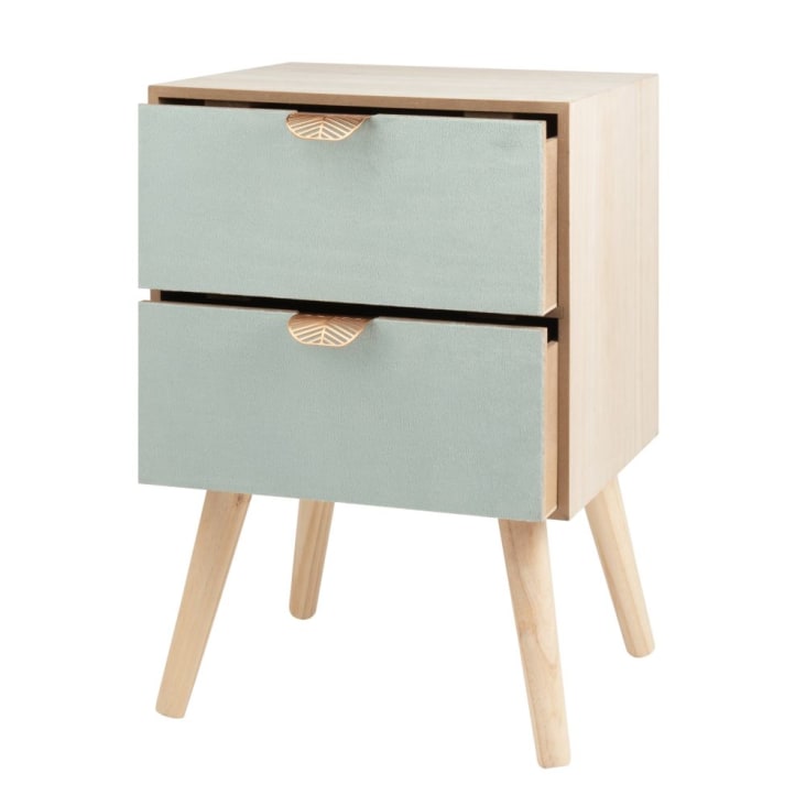 Maisons du Monde PRAYA - Cajonera con 2 cajones de terciopelo y metal Oferta especial de fábrica