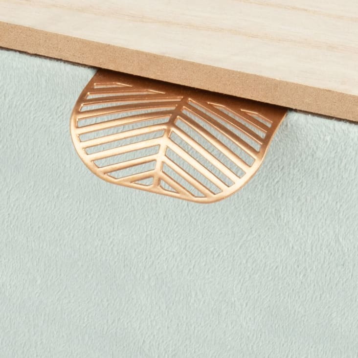 Maisons du Monde PRAYA - Cajonera con 2 cajones de terciopelo y metal Oferta especial de fábrica