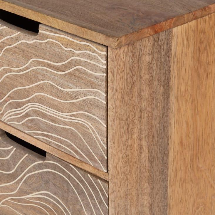Maisons du Monde ANGEL - Cajonera con 3cajones de madera de mango Promoción trimestral