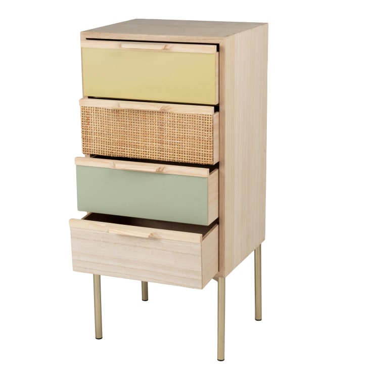 Maisons du Monde AZUKI - Cajonera pequeña con 4cajones multicolor Solo queda un día