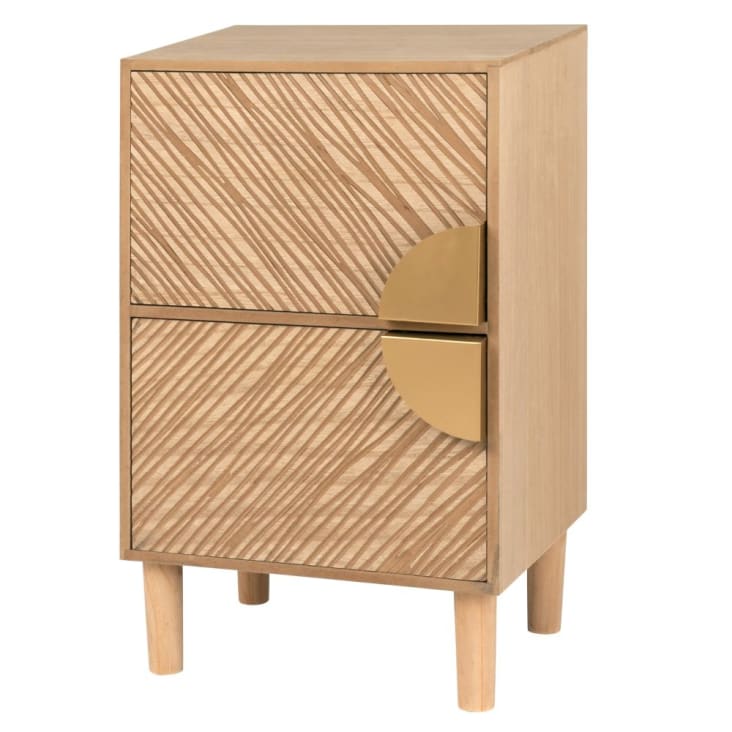 Maisons du Monde TANGER - Pequeño mueble de almacenaje con 2 cajones tallados Superdescuento