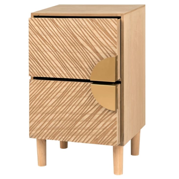 Maisons du Monde TANGER - Pequeño mueble de almacenaje con 2 cajones tallados Superdescuento